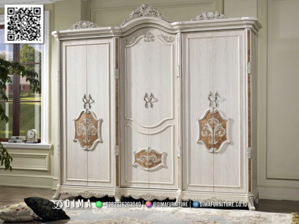 Lemari Pakaian Mewah Dima Elegant Classic 4 Pintu 48ST