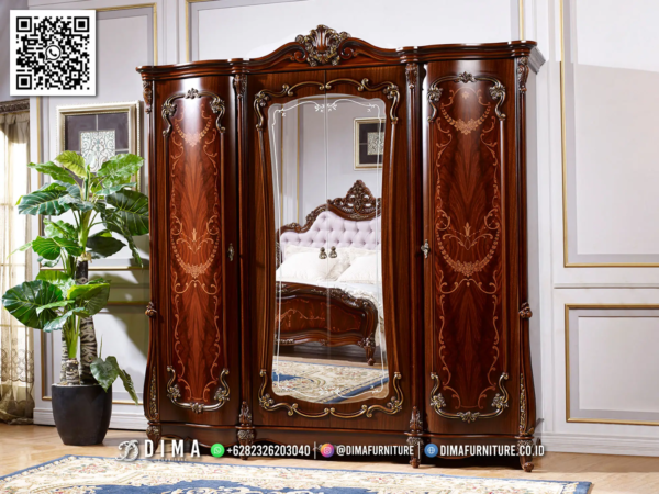Lemari Pakaian Mewah Dima Royal Mirror 4 Pintu 47ST