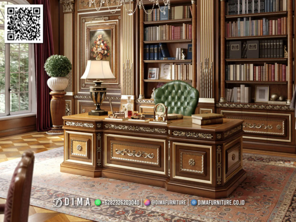 Meja Direktur Klasik Dima Imperial Mewah Elegan 40ST
