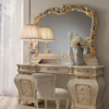Meja Rias Mewah Ivory Gold Dima Furniture Elegan 20ST