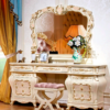 Meja Rias Mewah Ukiran Bunga Dima Furniture Elegan 19ST
