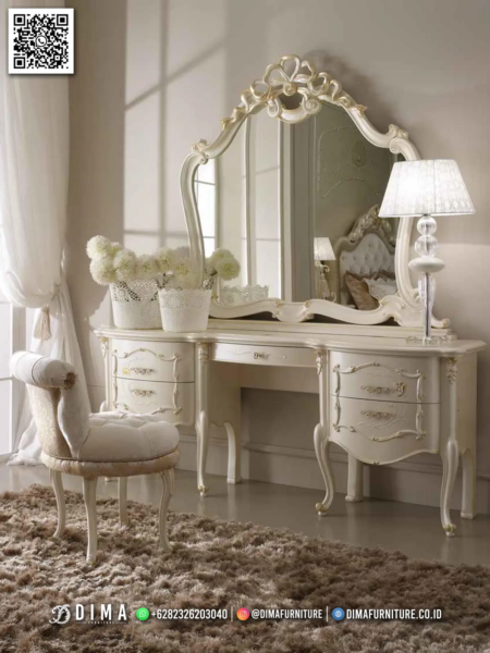 meja rias ukiran classic dima furniture luxury — meja rias ukiran