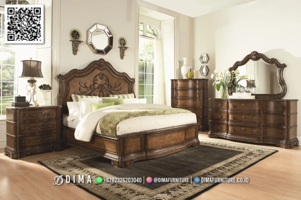 Tempat Tidur Klasik Mewah Royal Elegance Kayu Solid 32ST