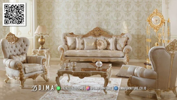 Set Ruang Tamu Mewah Achava Gold Ukiran Jepara 105ST