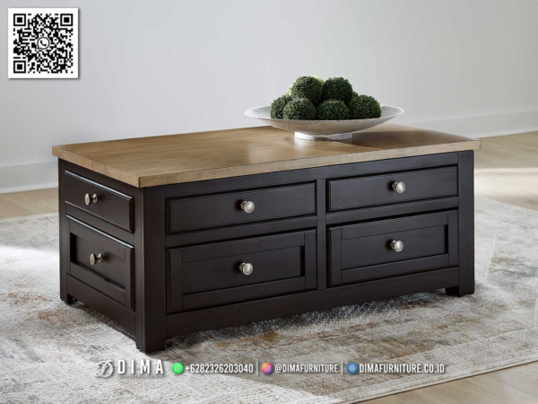 Meja Tamu Klasik Elegan Dima Blackwood Jepara 78ST