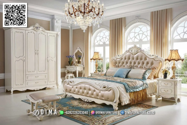 Set Kamar Tidur Mewah Klasik Eropa Putih Bellagrande 96ST