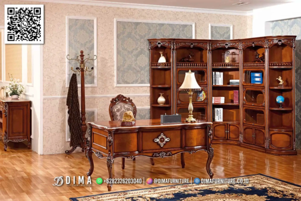 Set Meja Kantor Classic Montella Kayu Solid Elegan 80ST
