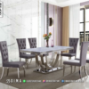 Set Meja Makan Mewah Milano Gaya Modern Minimalis 92ST