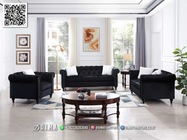 Sofa Minimalis Cicilia Black Tampil Eksklusif Berkelas 108ST