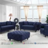 Sofa Chesterfield Navy Classic Lux Furniture Jepara 127ST