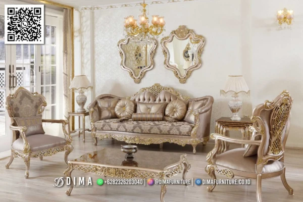Set Sofa Tamu Jepara Gold Classic Elegance Soraya 141ST