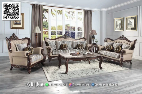 Set Sofa Tamu Jepara Mewah Classic Elegan Carving 140ST