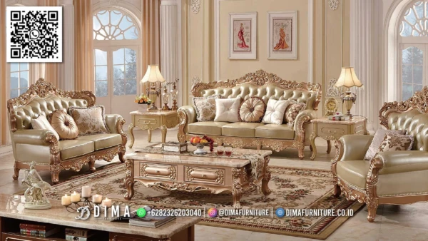 Sofa Ruang Tamu Mewah Ukiran Asli Jepara Berkualitas 136ST