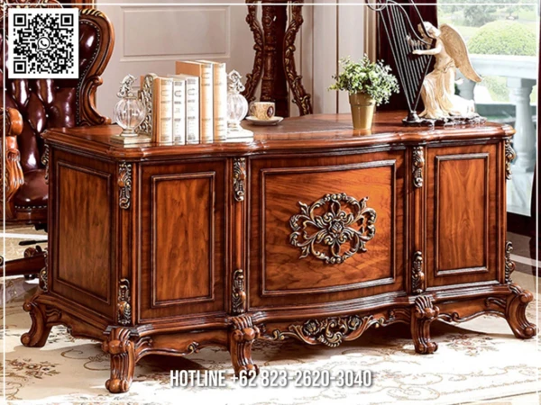 Meja Kantor Premium Jati Classy Aluna Best Deal 186ST