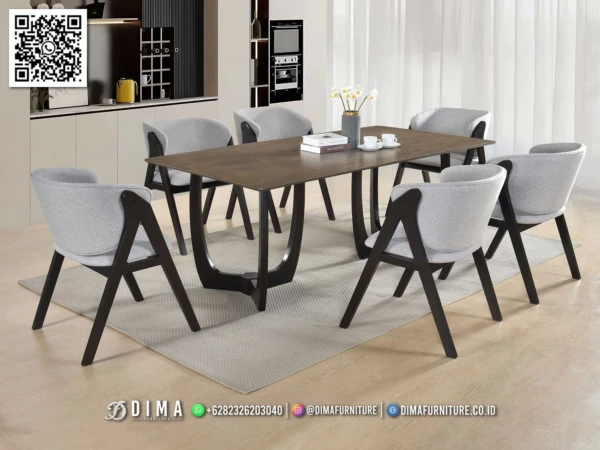 Desain Meja Makan Charlotte Luxury Grey Set 216ST