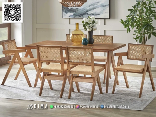 Meja Makan Minimalis Jati Veloura Living Premium 203ST
