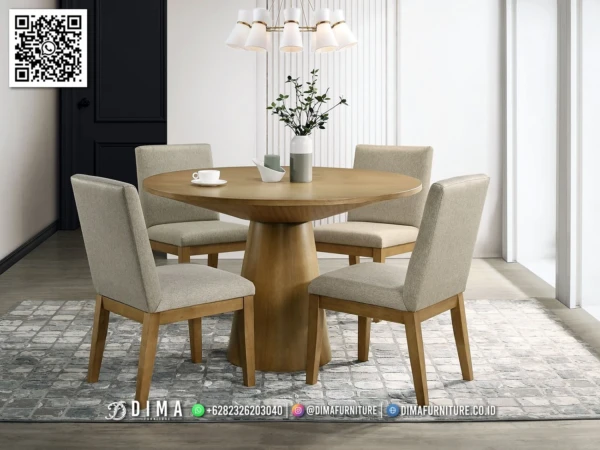 Meja Makan Minimalis Jepara Kayu Jati Solid Premium 194ST