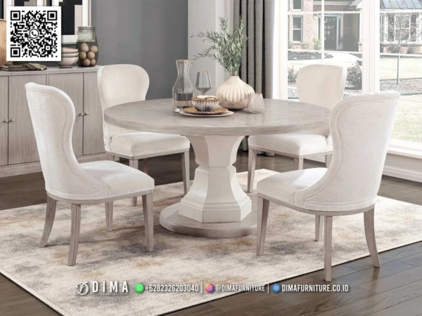 Meja Makan Minimalis Putih Elegan Ready Stock 198ST