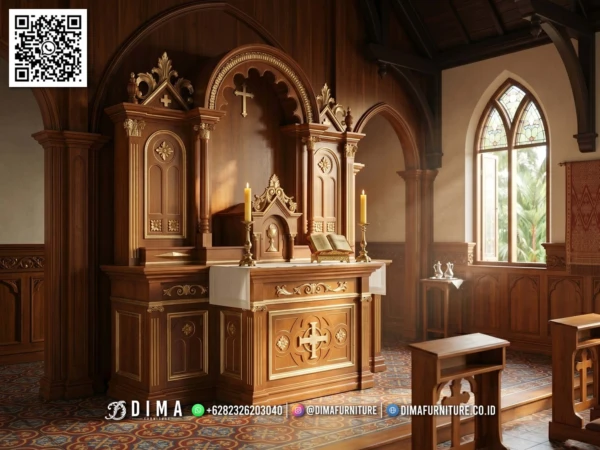 Mimbar Sembahyang Katolik Mewah Kayu Jati Celestia 224ST