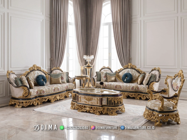 Sofa Tamu Mewah Jepara Soleria Gold Premium